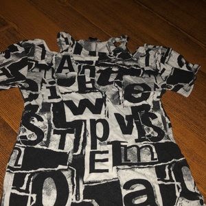 Cold shoulder short sleeve shirt